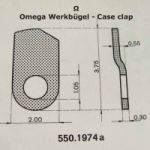 Omega 550-1974a Werkbügel, Werkbefestigungsbügel Omega 550 1974a 