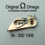 Omega 500 1006 Omega Unruhkloben komplett mit Incabloc und Schwanenhals Feinregulierung Cal. 500 501 502 503 504 505 