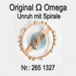 Omega 265-1327 Unruh mit Spirale, Welle komplett montiert, Omega 265 1327, Cal. 265 266 267 283 284