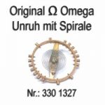 Omega 330-1327 Unruh mit Spirale, Welle komplett montiert, Omega 330 1327 Cal. 330 bis 355