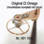 Omega Unruh Omega 601-1030 komplett mit Unruhkolben, Welle, Incabloc usw. Cal. 601 602 610 611 613 Videoanzeige