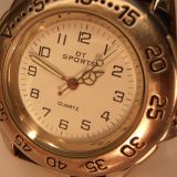 DT Sport Armbanduhr mit Lederarmband, neuwertig!