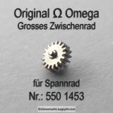 Omega 550-1453, Omega Grosses Zwischenrad für Spannrad  550 1453 Cal. 550 551 552 560 561 562 563 564 565 750 751 
