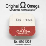 Omega Minutenrad mit Minutenrohr 560-1225 Omega 560 1225 H1 Höhe 4,51mm Cal. 560 561 563 564 565 610 611 613 