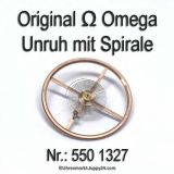 Omega 550-1327 Unruh mit Spirale, Welle komplett montiert, Omega 550 1327 Cal. 550 551 552 560 561 562 563 564 565 600 601 602 610 611 613 ...