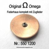 Omega Federhaus komplett Omega 550-1200 mit Federwelle und Zugfeder Cal. 550 551 552 560 561 562 563 564 565 750 751 752 