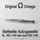 Omega  Aufzugswelle Stellwelle, männlich, Omega 563-1160 Omega 563-1149 Cal. 563 564 565 750 751 752