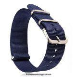 Natoband – Uhrenarmband Nylon – Nato Armband, Navyblau dunkel, Militärband 18 mm