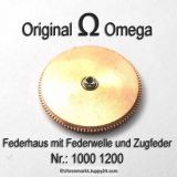 Omega Federhaus komplett Omega 1000-1200 mit Federwelle und Zugfeder Cal. 1000 1001 1002 