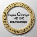 Omega 1020-1580 Datumanzeiger, Farbe CREME, (Datumscheibe - Datumsring) Omega 1020 1580 Cal. 1020 1021 1022 Nr.00