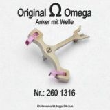 Omega 260-1316 Anker mit Welle, Omega 260 1316 Cal. 30 30T1 30T2 30T2PC 260 261 265 266 267 268 269 283 284 285 286