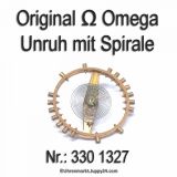 Omega 330-1327 Unruh mit Spirale, Welle komplett montiert, Omega 330 1327 Cal. 330 bis 355