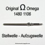 Omega 1480-1106, Omega Aufzugswelle Stellwelle, Omega 1480 1106 Cal. 1480 1481