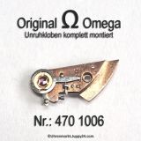 Omega Unruhkloben komplett montiert, Omega 470-1006 mit Incabloc und Feinregulierung! Cal. 470 471