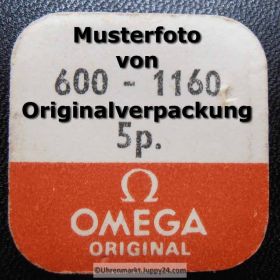 Omega 600-1160 Omega Aufzugswelle Werkteil mit Zunge, Stellwelle männlich,  Omega 600 1160 Länge 9,6mm Cal. 600 601 602 610 611 