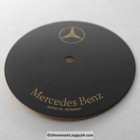 Zifferblatt für Mercedes Sportuhr, SCHWARZ MATT 29mm Durchmesser. (Mercedes sport dial) NOS