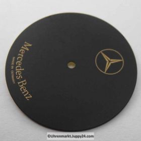 Zifferblatt für Mercedes Sportuhr, SCHWARZ MATT 29mm Durchmesser. (Mercedes sport dial) NOS