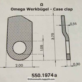 Omega 550-1974a Werkbügel, Werkbefestigungsbügel Omega 550 1974a 
