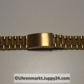 Uhrband – Uhrenarmband NR.1 Edelstahl vergoldet 20mm mit Faltschließe NEU