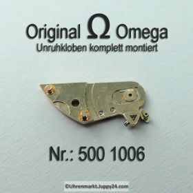 Omega 500 1006 Omega Unruhkloben komplett mit Incabloc und Schwanenhals Feinregulierung Cal. 500 501 502 503 504 505 