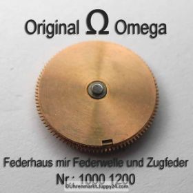 Omega Federhaus komplett Omega 1000-1200 mit Federwelle und Zugfeder Cal. 1000 1001 1002 