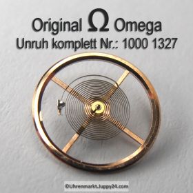Omega 1000-1327 Unruh mit Spirale, Welle komplett montiert Omega 1000 1327 Cal. 1000 1001 1002 