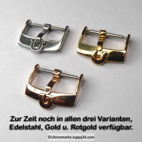 Dornschließe Rotgold, mit Omega Logo, Uhrbandverschluß mit Omega Logo, Buckle with Omega Signatur. 