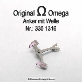 Omega 330-1316, Anker mit Welle, Omega 330 1316, Anker für Hammerautomatik Cal. 330 331 332 333 340 341 342 343 344 350 351 352 353 354 355