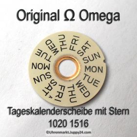 Omega 1020-1516 Omega Tageskalenderscheibe mit Stern, Omega 1020 1516A, englisch Cal. 1020 1021 1022