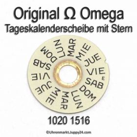 Omega 1020-1516 Omega Tageskalenderscheibe mit Stern Omega 1020 1516 (03) Cal. 1020 1021 1022  