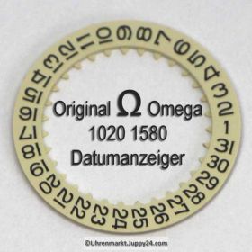 Omega Datumanzeiger Omega 1020-1580 mit schwarzen Ziffern (Datumsscheibe - Datumsring) Omega 1020 1580 Cal. 1020 1021 1022 (NR 02)