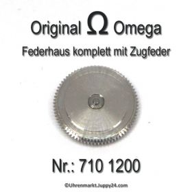 Omega Federhaus komplett Omega 710-1200 mit Federwelle und Zugfeder Cal. 710 711 712