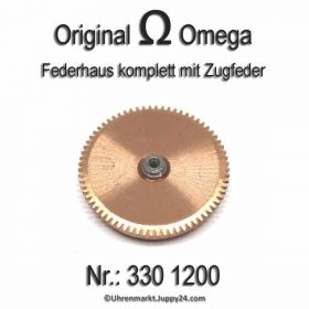 Omega 330 1200 Federhaus komplett Omega 330-1200 mit Federwelle und Zugfeder Cal.  330 331 332 333 340 341 342 343 344 350 351 352 353 354 355