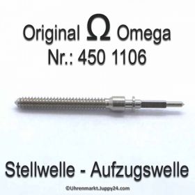 Omega Aufzugswelle Stellwelle Part Nr. Omega 450-1106 Cal. 450, 455, 660, 661
