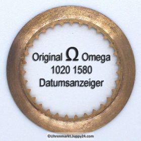 Omega Datumanzeiger Omega 1020-1580 Weiß mit schwarzen Ziffern (Datumsscheibe - Datumsring) Omega 1020 1580 Cal. 1020 1021 1022 (NR 01)