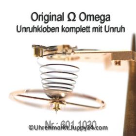 Omega Unruh Omega 601-1030 komplett mit Unruhkolben, Welle, Incabloc usw. Cal. 601 602 610 611 613 Videoanzeige