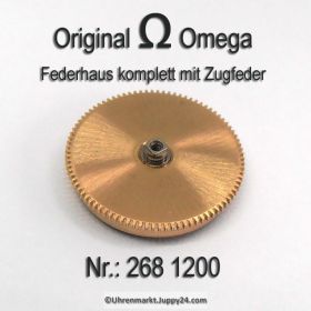 Omega Federhaus komplett Omega 268-1200 mit Federwelle und Zugfeder Cal. 268, 269, 285, 286