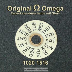 Omega 1020-1516  Omega Tageskalenderscheibe mit Stern Omega 1020 1516A  (ENGLISH) Cal. 1020 1021 1022 (10)