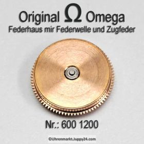 Omega Federhaus komplett Omega 600-1200 mit Federwelle und Zugfeder Cal. 600 601 602 610 611 613 