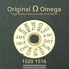 Omega 1020-1516  Omega Tageskalenderscheibe mit Stern Omega 1020 1516A  (ENGLISH) Cal. 1020 1021 1022 (11)