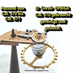 Omega Unruh 470-1327, komplett mit Unruhkloben 470-1006 Omega einsetzen und das Werk läuft wieder! Cal. 470 471