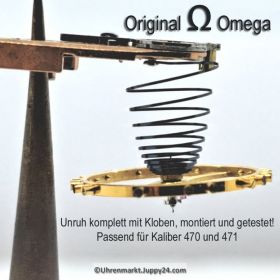 Omega Unruh 470-1327, komplett mit Unruhkloben 470-1006 Omega einsetzen und das Werk läuft wieder! Cal. 470 471